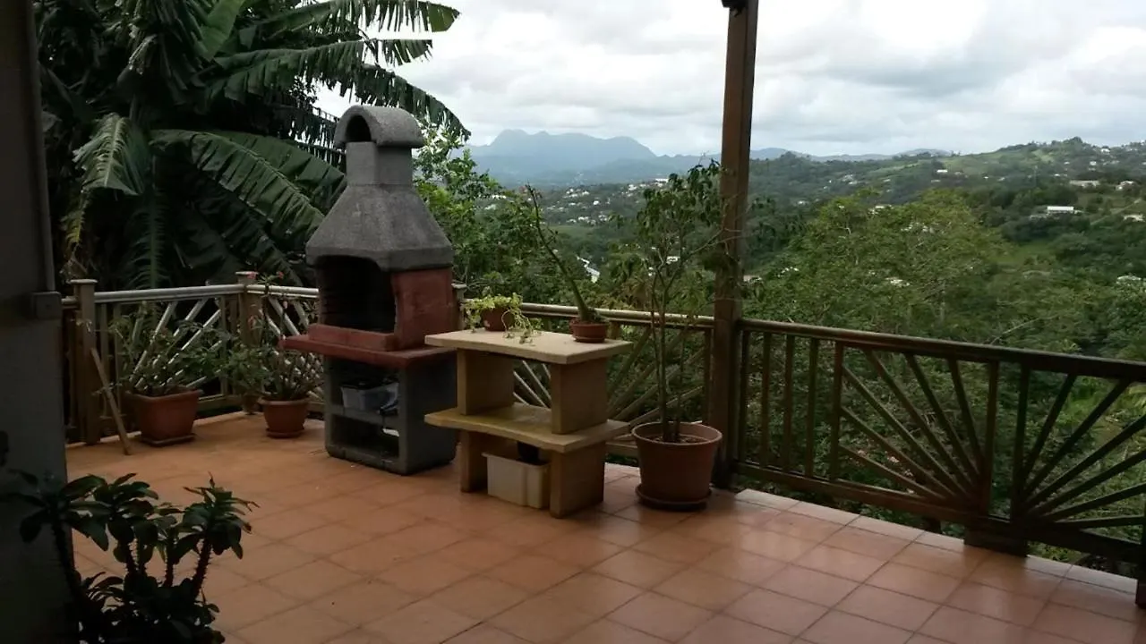 Appartement Studio BELO HORIZONTE, Grande terrasse avec vue sur les Pitons Le Robert