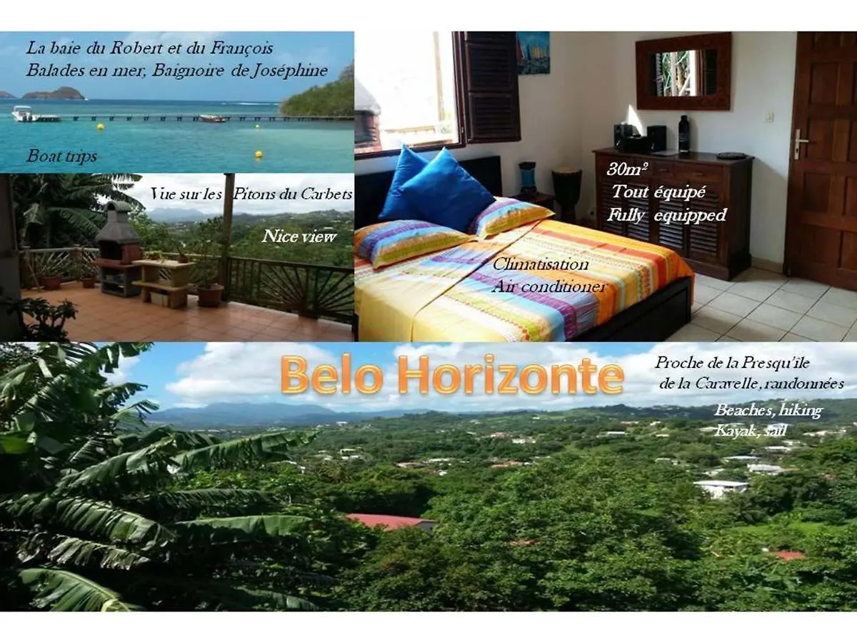 Διαμέρισμα Studio Belo Horizonte, Grande Terrasse Avec Vue Sur Les Pitons Le Robert